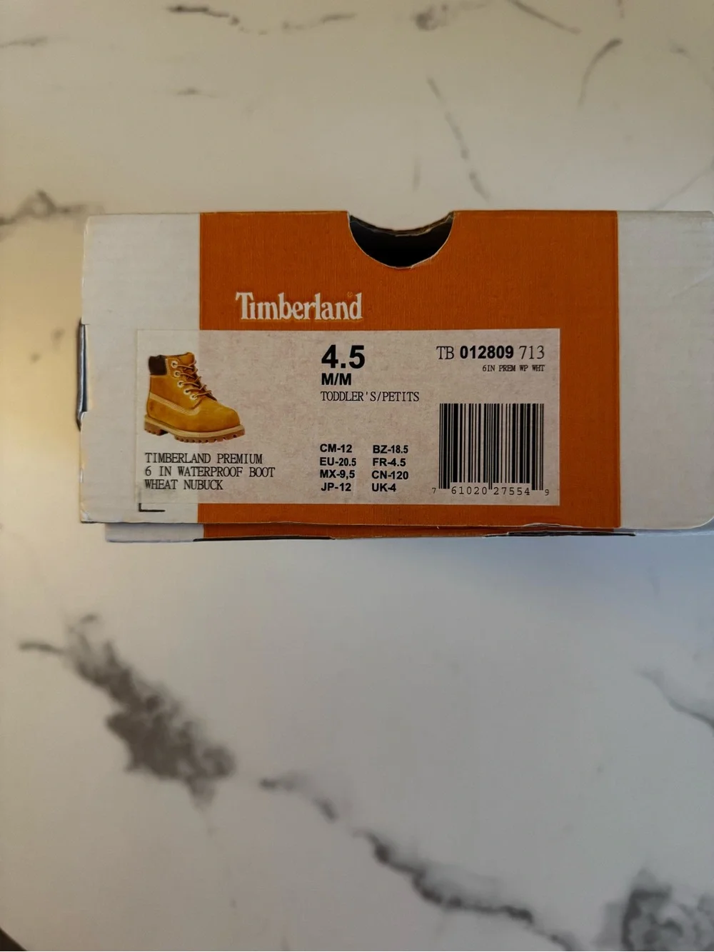 NEW Timberland Infant Wheat/Tan Lace-Up Leather Boots